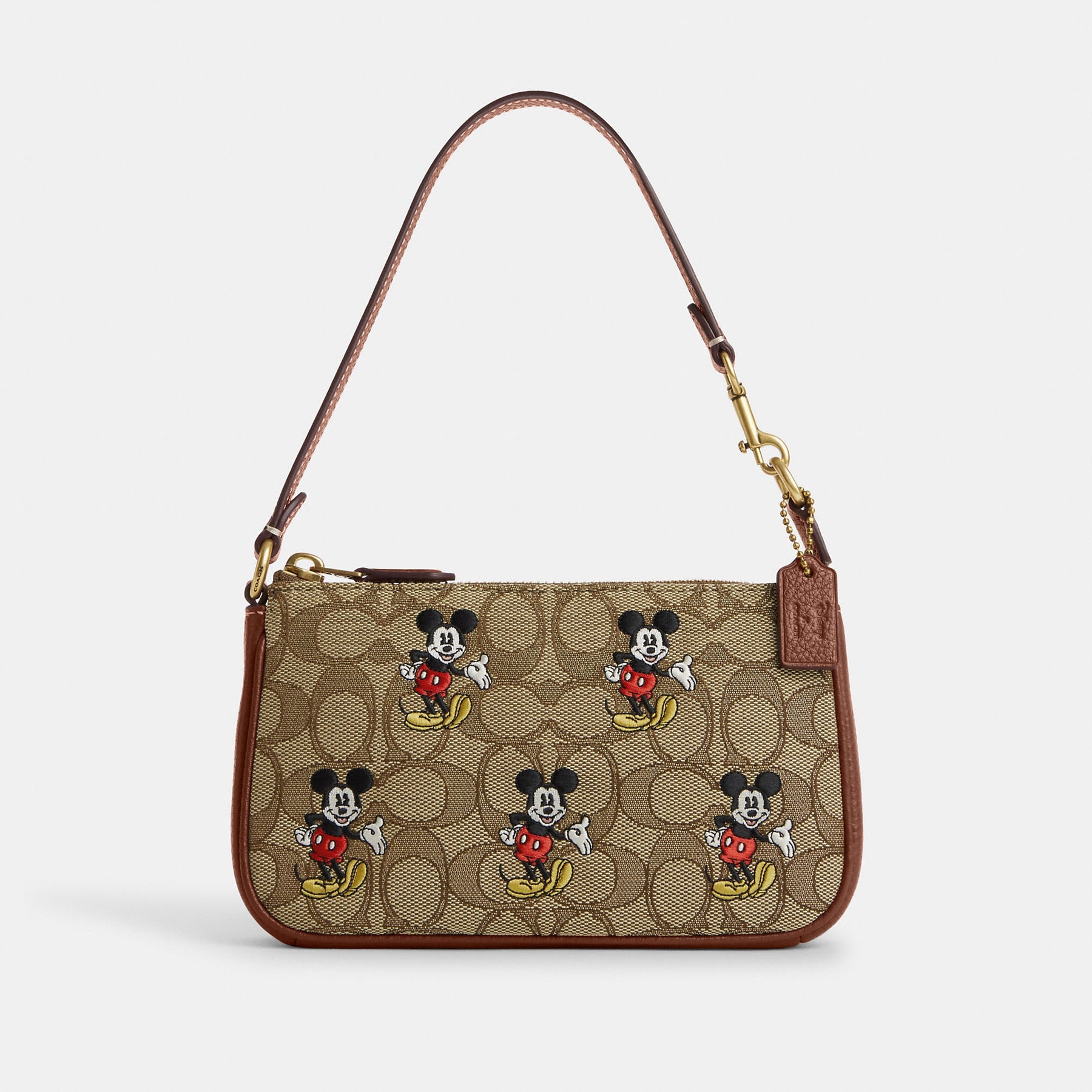 Coach Outlet Disney X Small Zip Around Wallet In Signature Jacquard With Mickey Mouse Print - Women's Wallets - multi