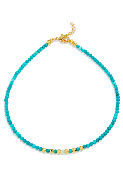 Savvy Cie Jewels NATURAL TURQOUISE /Pearl anklet | Shop Premium Outlets