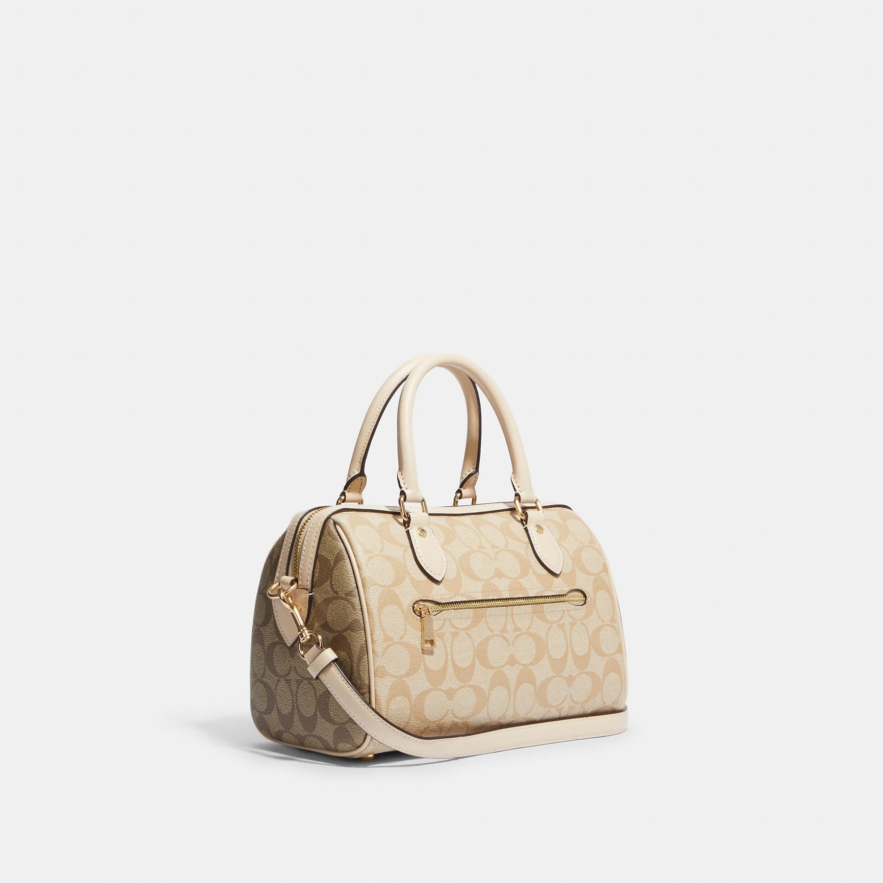 Coach Rowan Satchel in Blocked Signature Canvas in Chalk/Glacier White  Multi (CA149) RM800.00 Signature coated canvas and smooth leather Inside  zip and, By Usaloveshoppe
