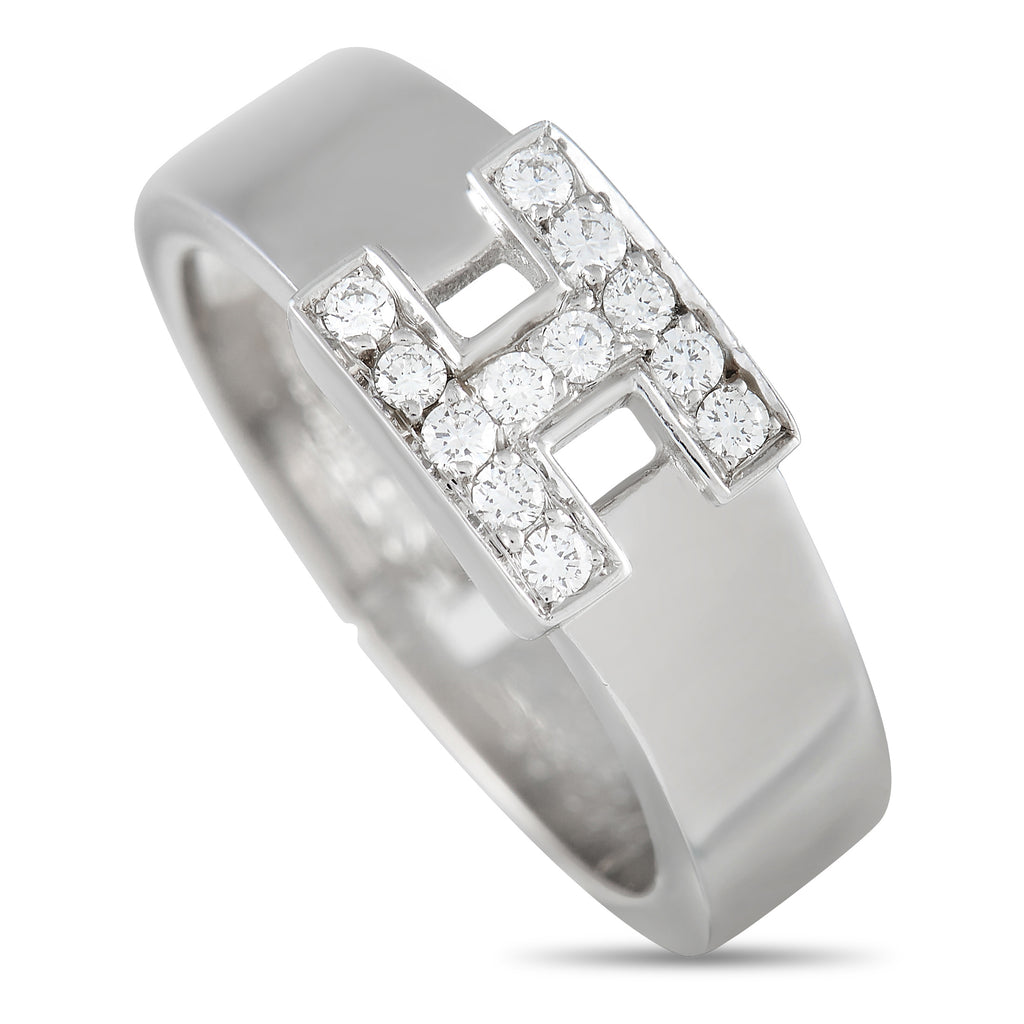 LOUIS VUITTON Empreinte Ring White Gold Diamond Size 51