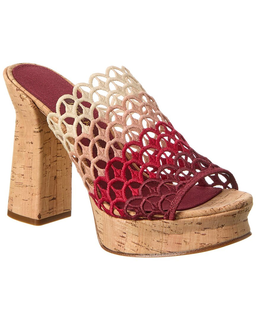 Leather and cork wedge sandals - MARTINA B. - Ginevra calzature