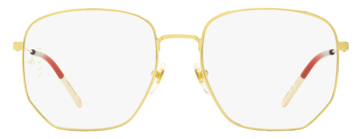 Gucci Womens Octagonal Eyeglasses Gg0396o 002 Goldsylvie 56mm Shop Premium Outlets