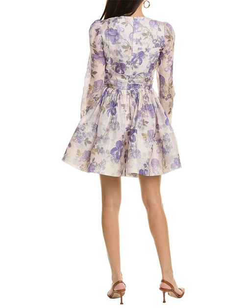 Zimmermann Crossover Linen & Silk-blend Mini Dress | Shop Premium Outlets