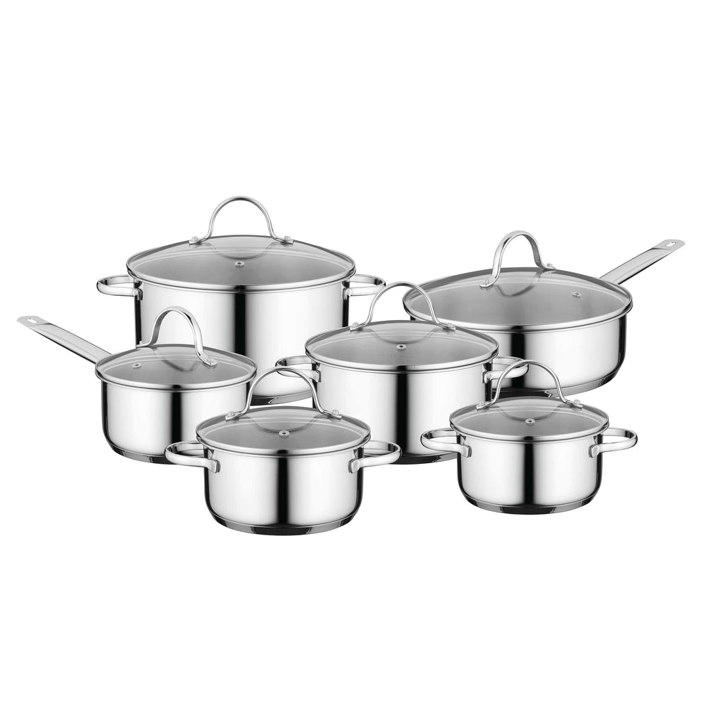 BergHOFF 10pc Tri-Ply Hammered Stainless Steel Cookware Set