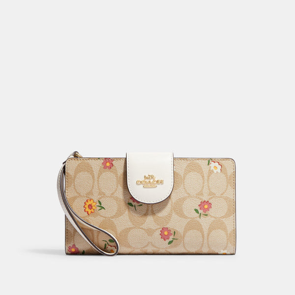 COACH Floral Print Smartphone Wristlet