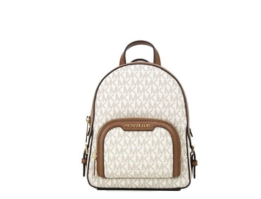 Michael Kors Cooper Medium Brown Signature Neon Stripe Backpack