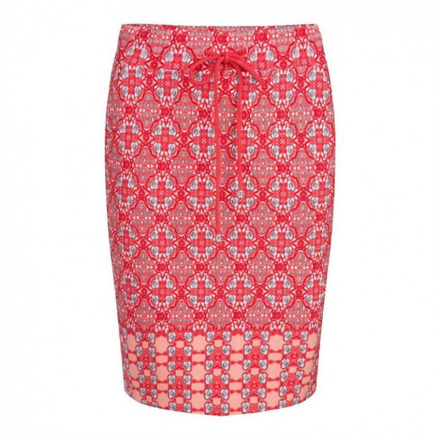 Esqualo Print Skirt in Red | Shop Premium Outlets