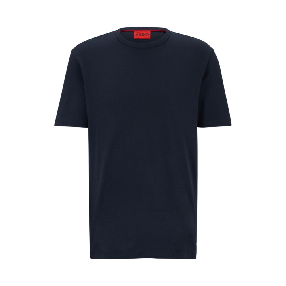 BOSS - Regular-fit pure-cotton T-shirt with monogram jacquard