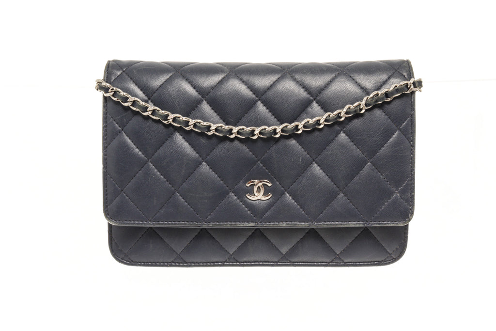 Chanel Black Quilted Leather Woc Clutch Bag