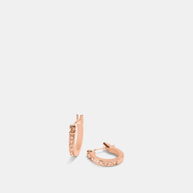 Coach pave huggie earrings Clearance