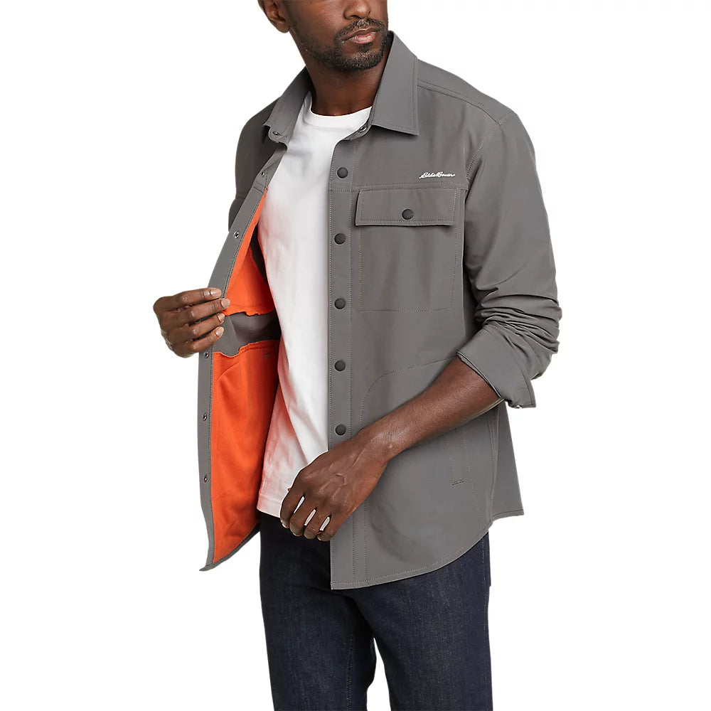 Relaxed-fit overshirt in stretch jersey