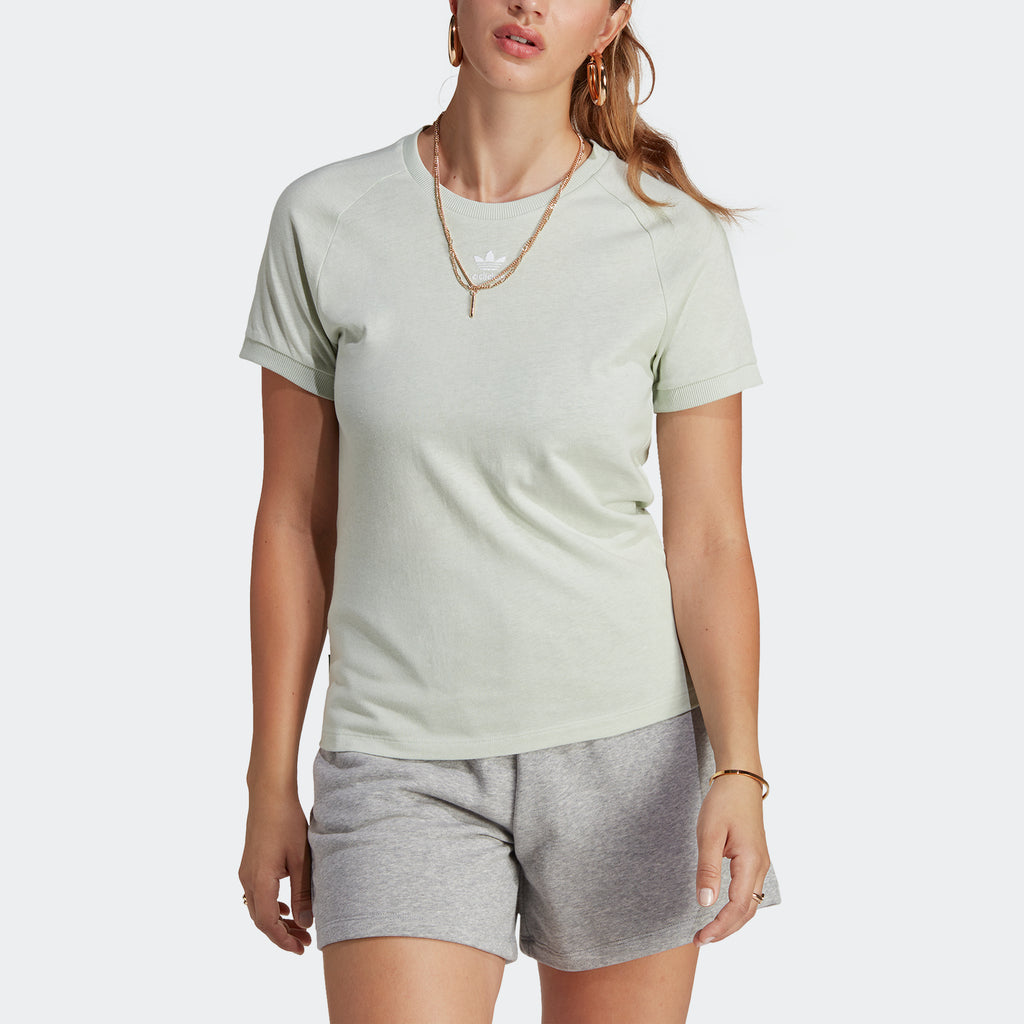 adidas Women\'s Essentials+ Made Hemp | Tee With Shop Outlets Premium