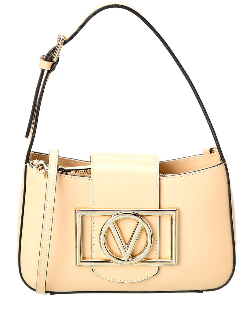 Authentic VALENTINO BY MARIO VALENTINO SPA White Mia Leather Crossbody Bag,  NEW