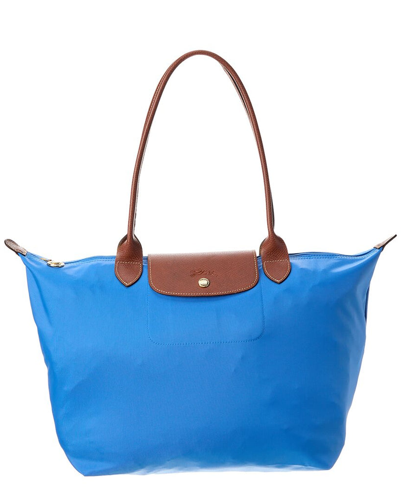 Longchamp Le Pliage Neo Medium Top Zip Nylon & Leather Camera Bag In Blue