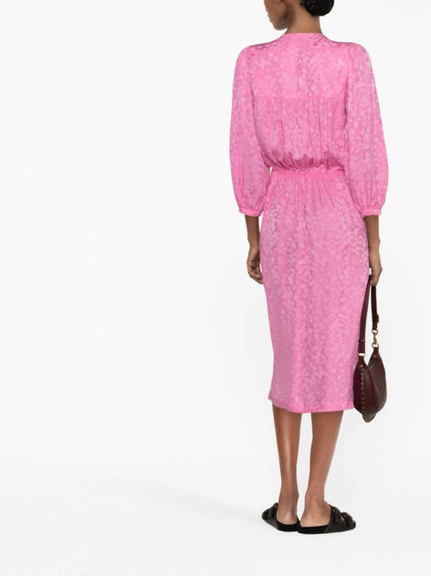 Zadig & Voltaire Renew Jac Leo Silk Dress In Tulipe Pink | Shop Premium ...