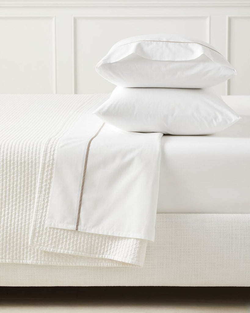 Essential Fitted Sheet, Sateen, Twin/Twin XL | Serena & Lily