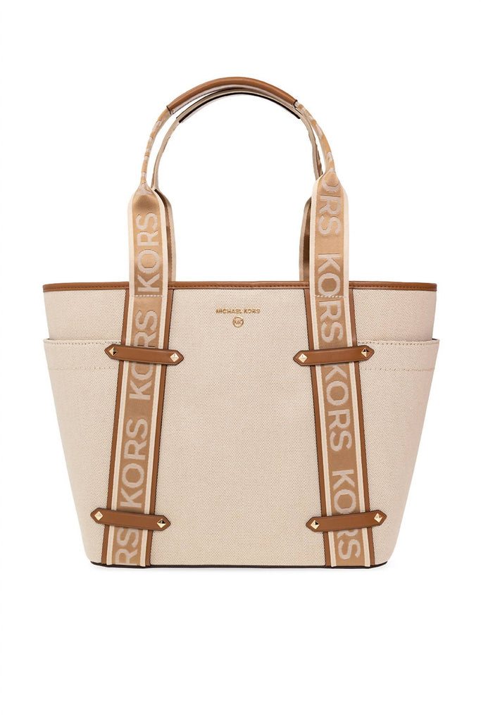MICHAEL Michael Kors Small Canvas Maeve Bag in Natural