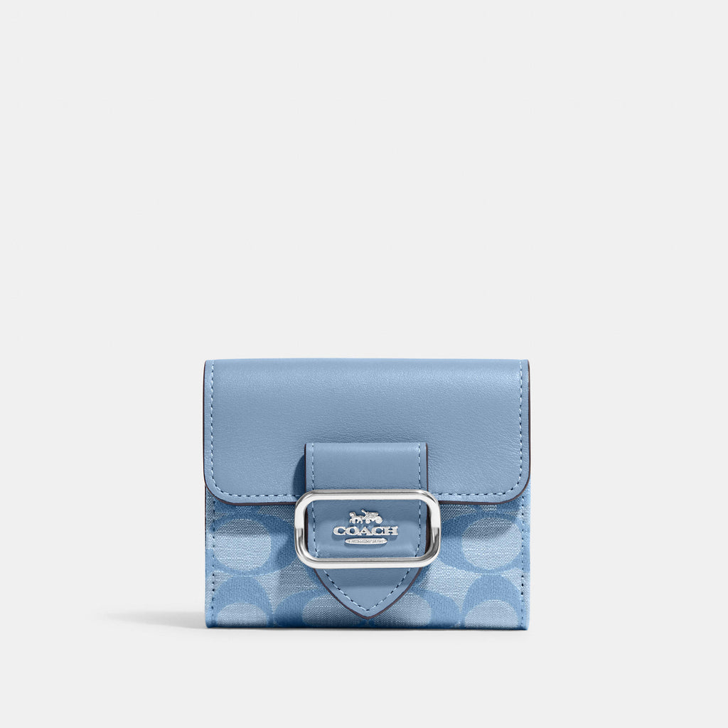 Coach Outlet Small Morgan Wallet In Signature Chambray