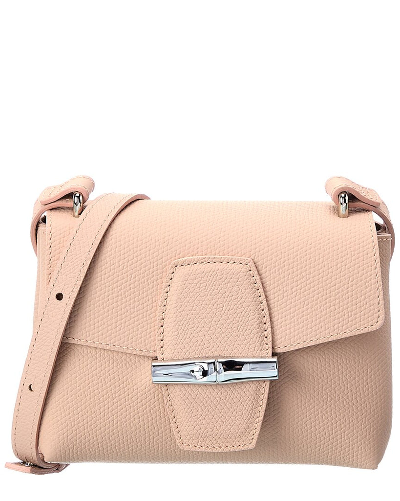 Shop Longchamp XS Roseau Leather Top Handle Bag