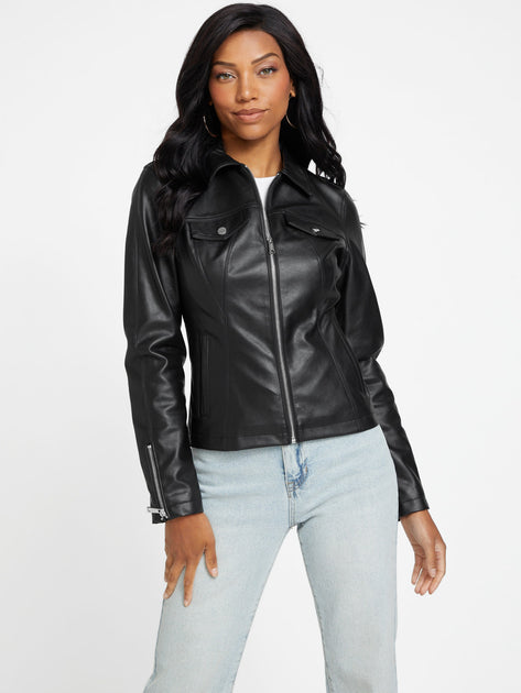 Guess Factory Jayna Faux-Leather Jacket | Shop Premium Outlets