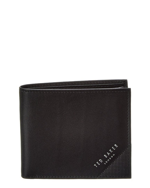 Ted Baker Prug Embossed Corner Leather Bifold Wallet | Shop Premium Outlets