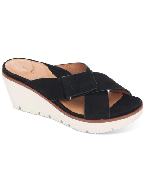 Gentle Souls by Kenneth Cole Lavern Womens Leather Slip On Wedge ...