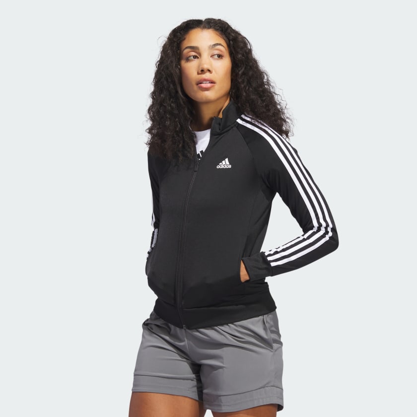 adidas Women's Primegreen Essentials Warm-up Slim 3-stripes Track Jacket