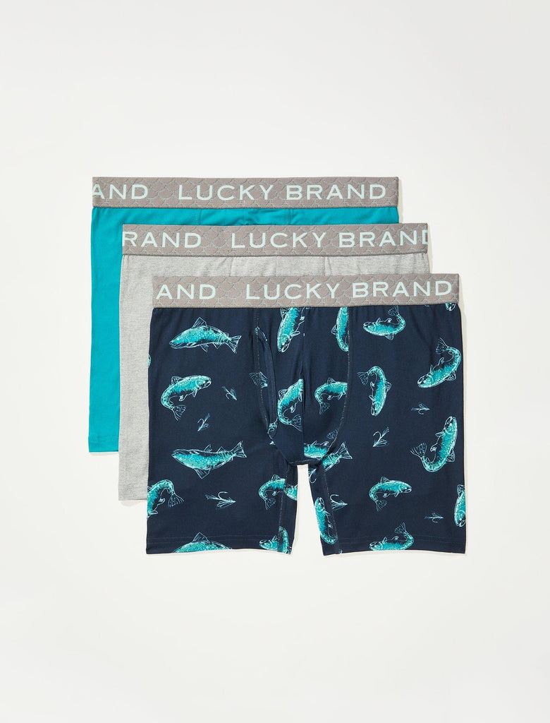 Lucky Brand 3 Pack Essential Soft Boxer Briefs
