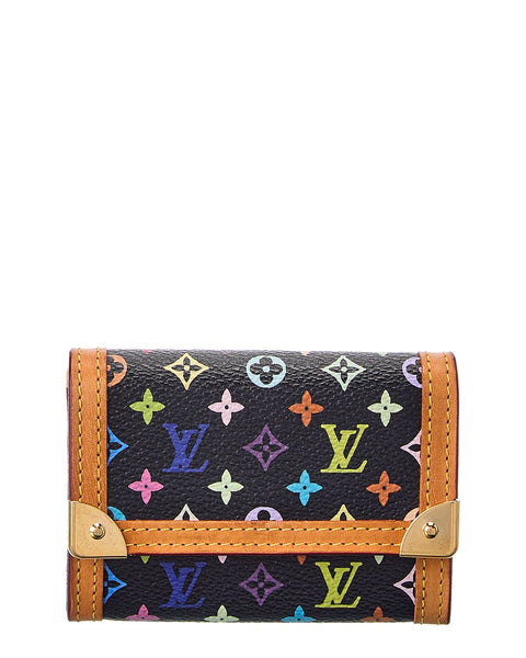 Louis Vuitton Black Multicolore Monogram Canvas French Wallet Louis Vuitton