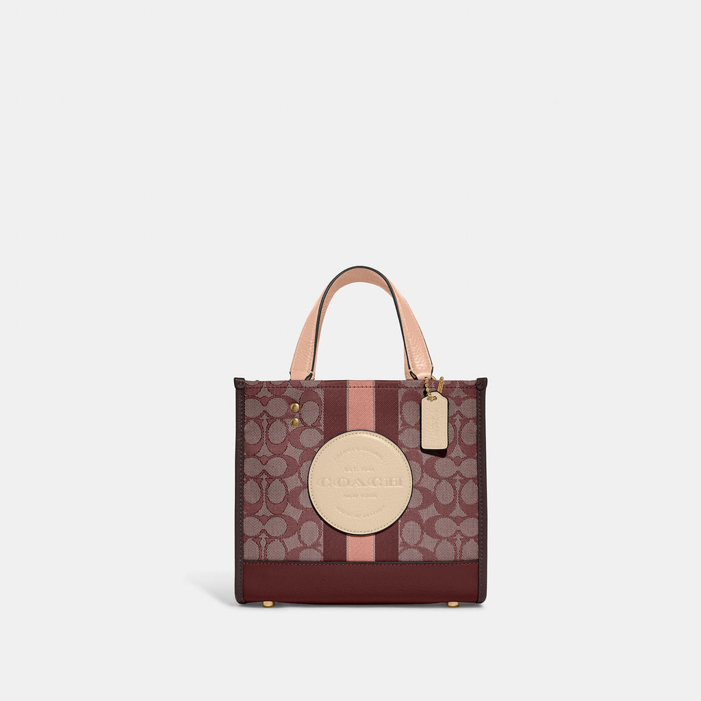 Coach Dempsey Tote 22 in Signature Jacquard with Stripe and Coach Patch