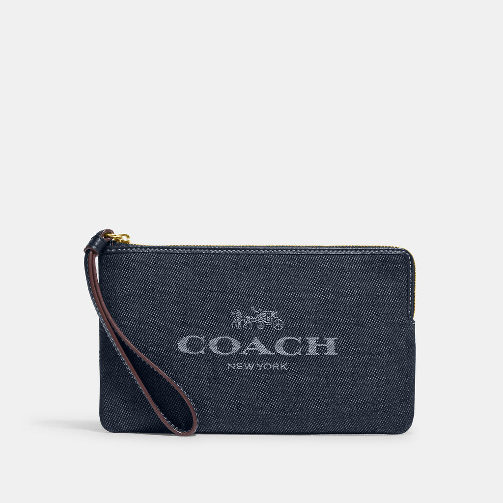 Denim coach wristlet Clearance