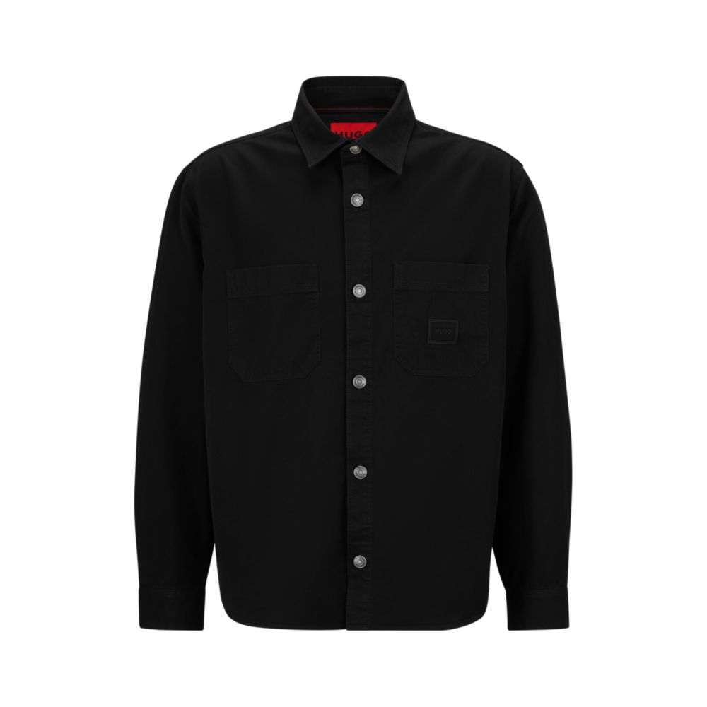 Relaxed-fit overshirt in stretch jersey