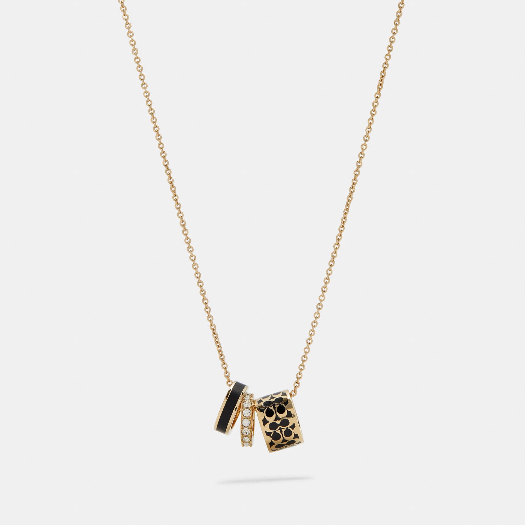 COACH®  Bumble Bee Pretzel Charm Necklace